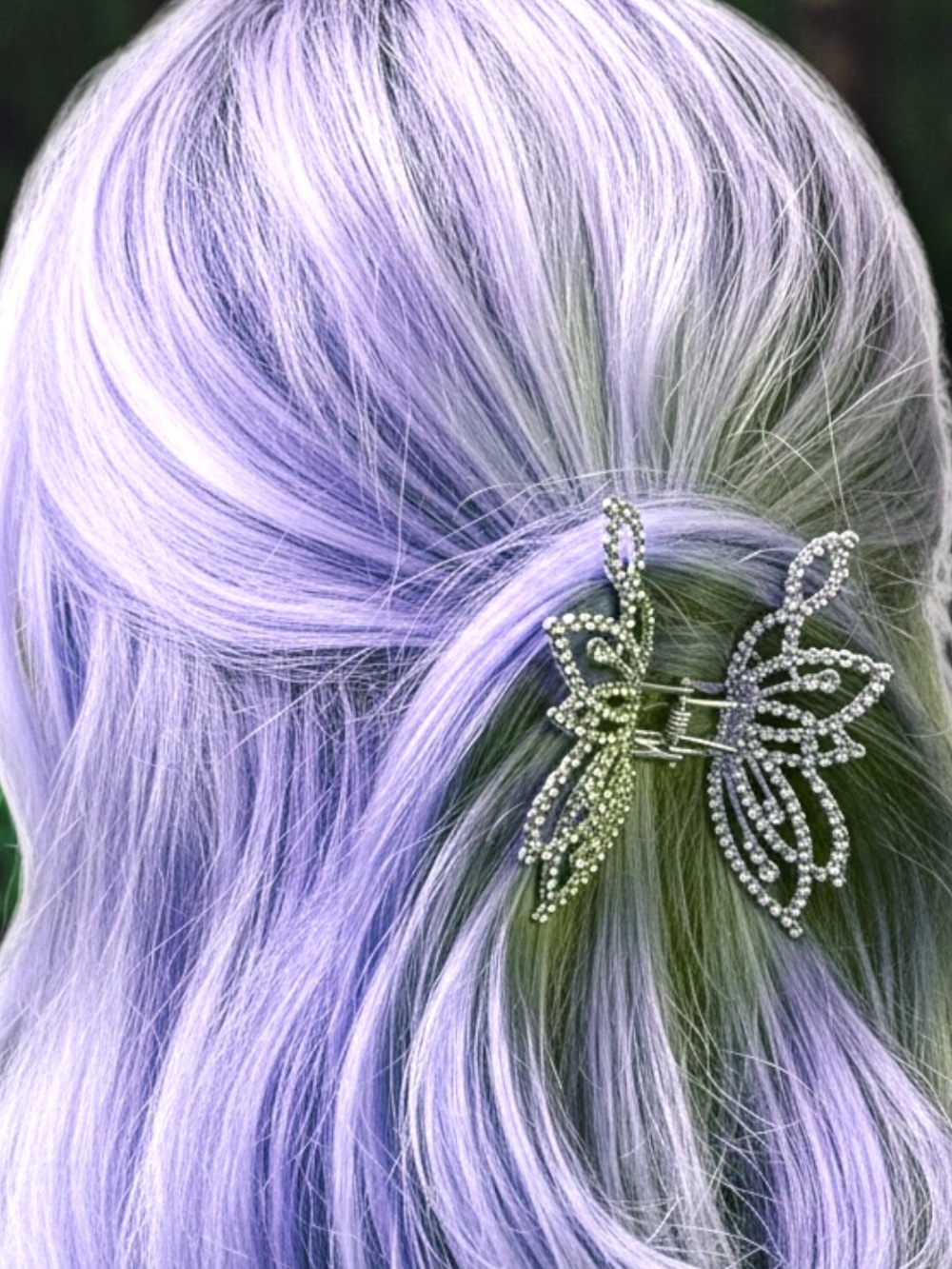 NWT Gold Butterfly Hair Clip with Rhinestone Accents - Picture 2 of 10